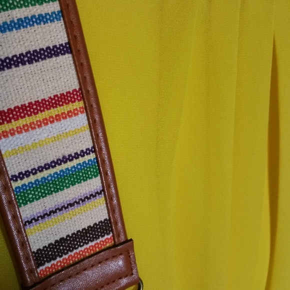 by&by bright yellow sleeveless blouson mini dress - Picture 4 of 6